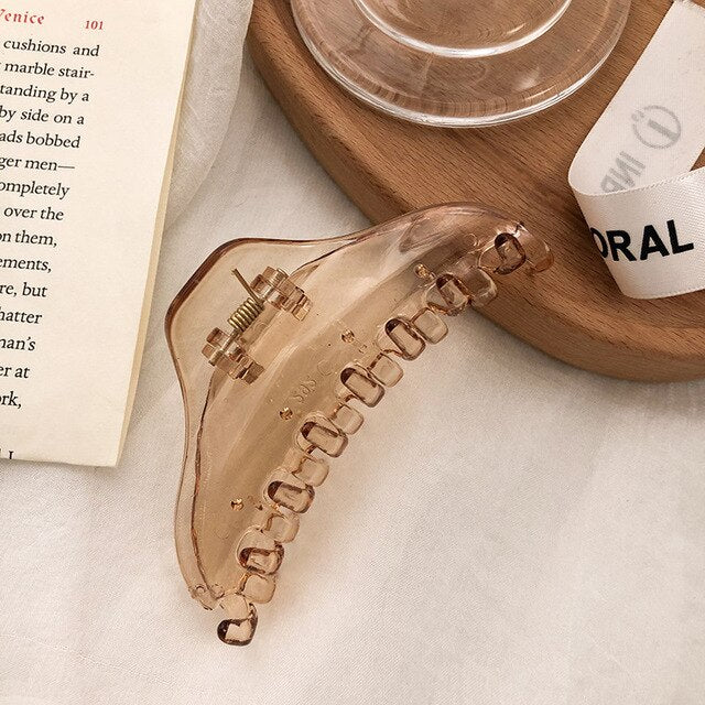 Small Transparent Acrylic Crab Claw in Coffee