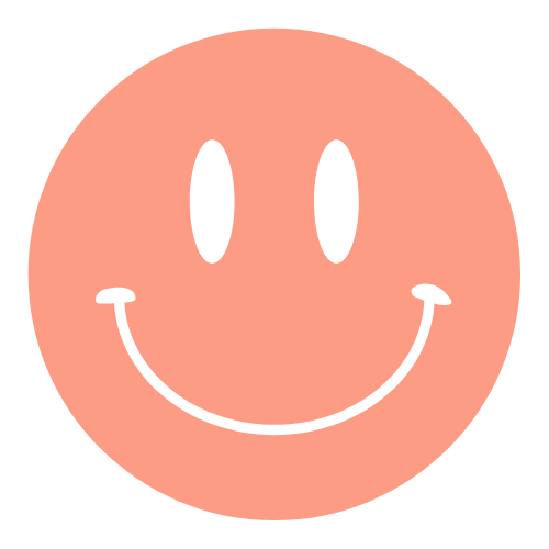 Smiley Vinyl Sticker - Peachy