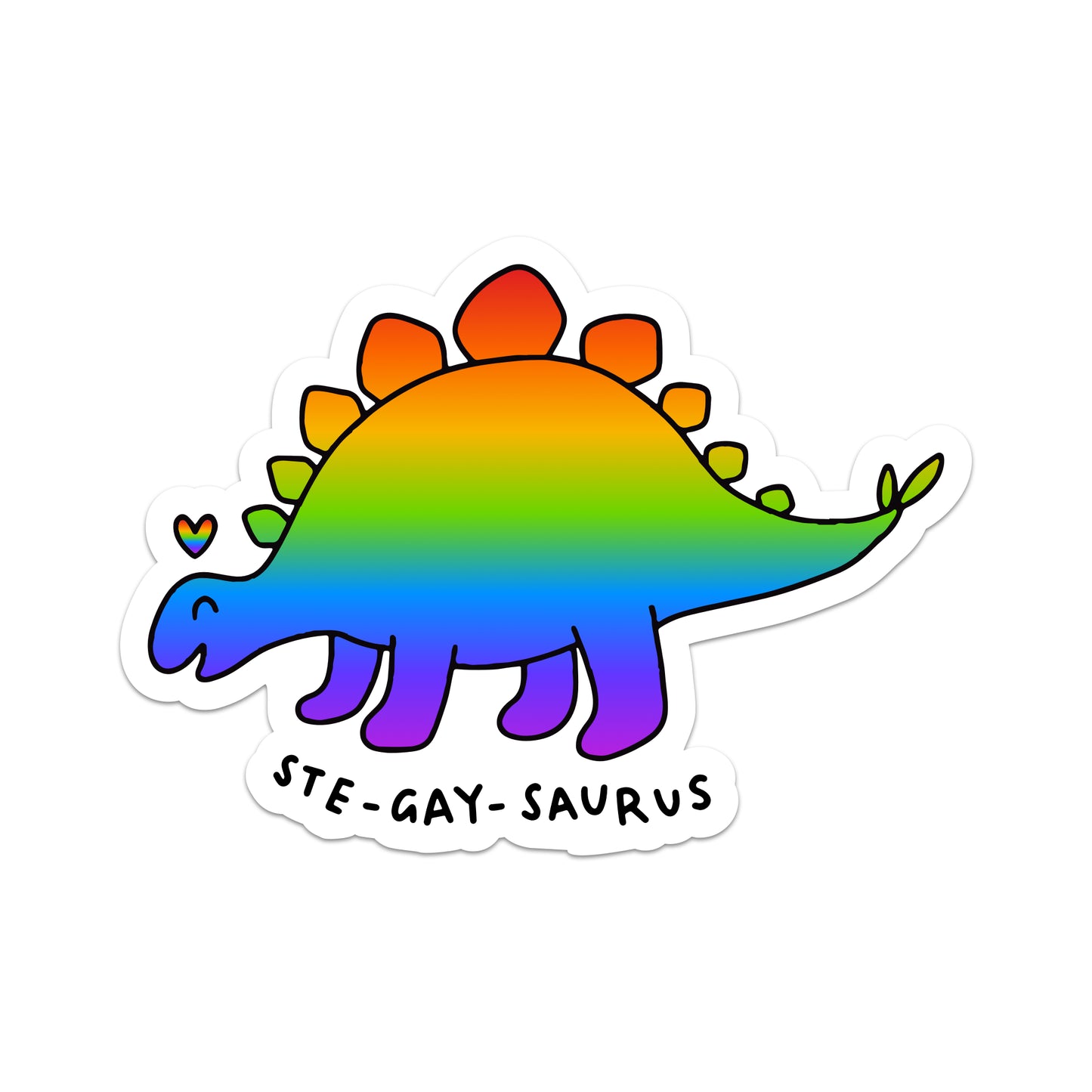 Ste-GAY-saurus Pride Dinosaur Sticker
