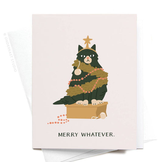 Merry Whatever Cat Greeting Card