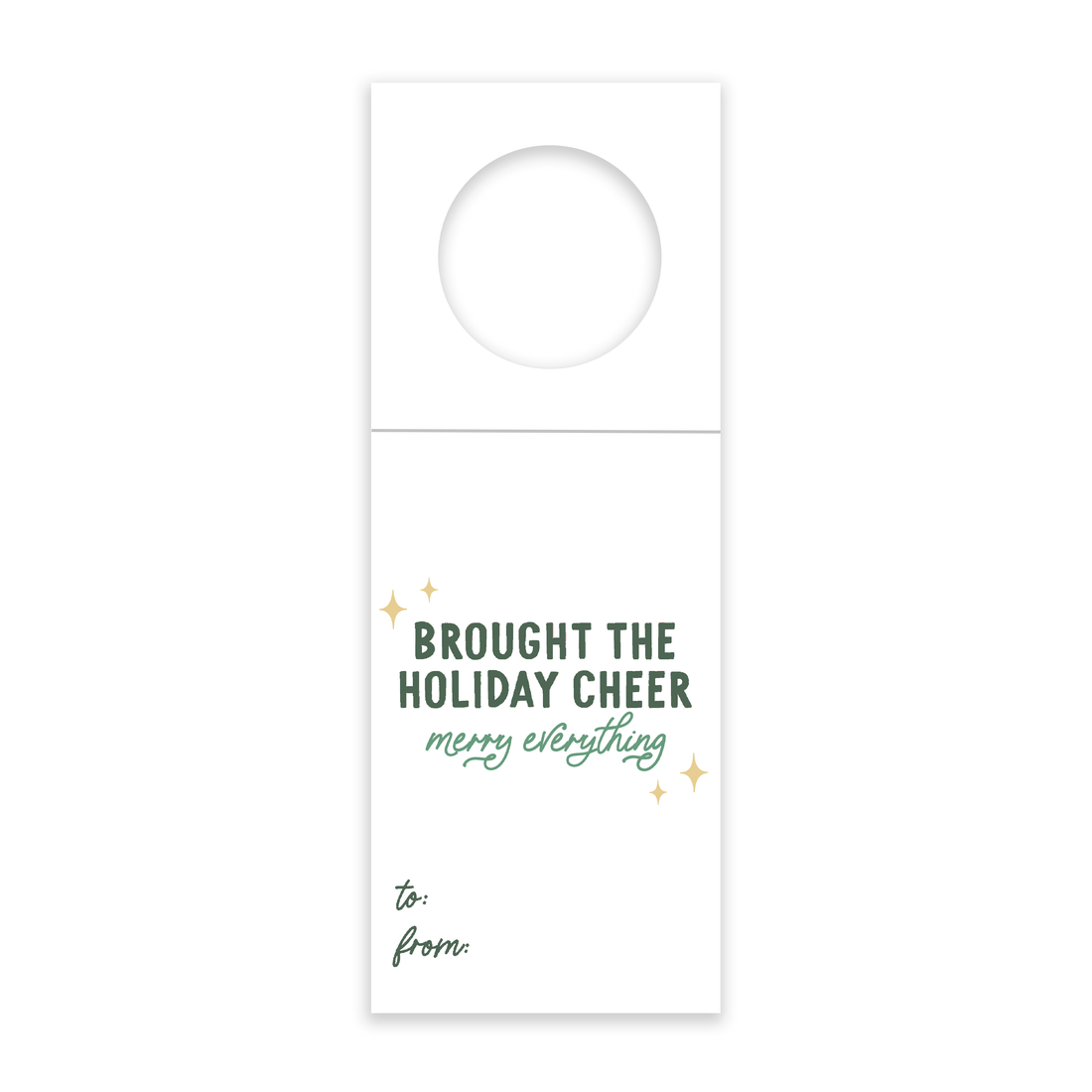 Merry Everything Wine Gift Tag Set