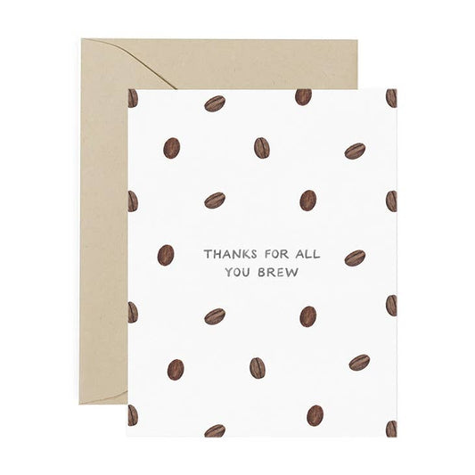 All You Brew Coffee Thanks Card