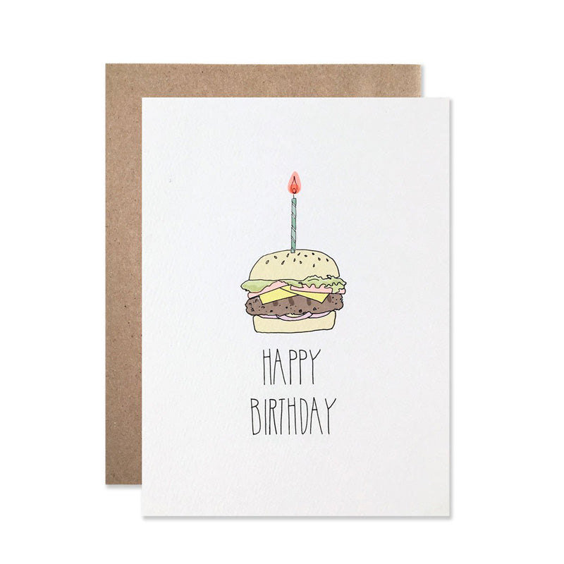 Happy Birthday Burger Card