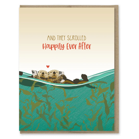 Scrolled Ever After Wedding Card