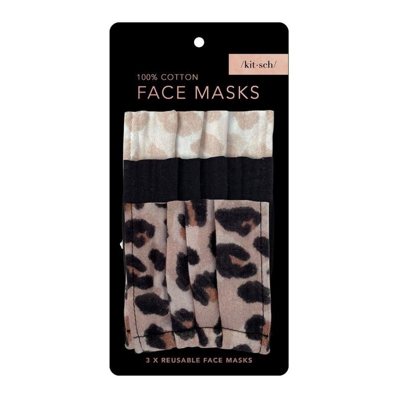 Cotton Mask 3pc Set- Leopard