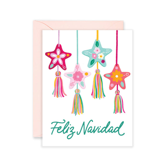 Feliz Navidad Felt Ornaments Christmas Card