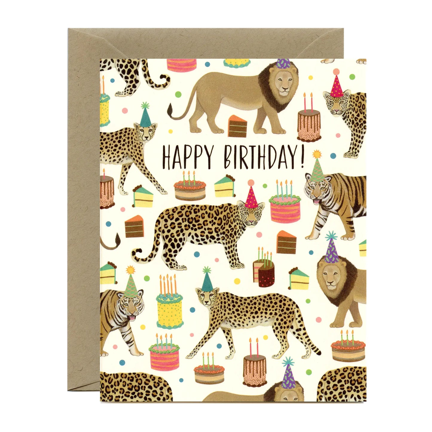Big Cats Galore Birthday Card