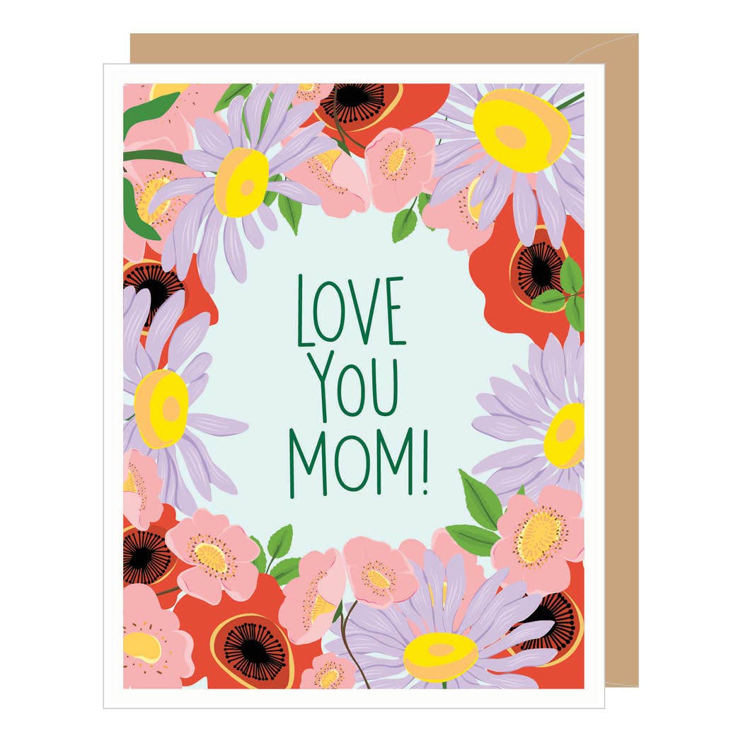 Love You Mom Chrysanthemum Mother's Day Card