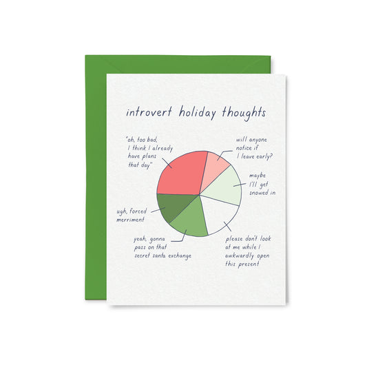 Introvert Holiday Thoughts Card