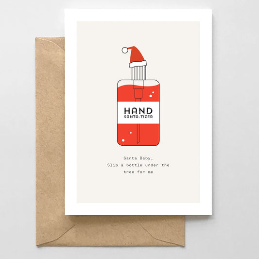 Hand SANTA-tizer - Holiday Pandemic Card